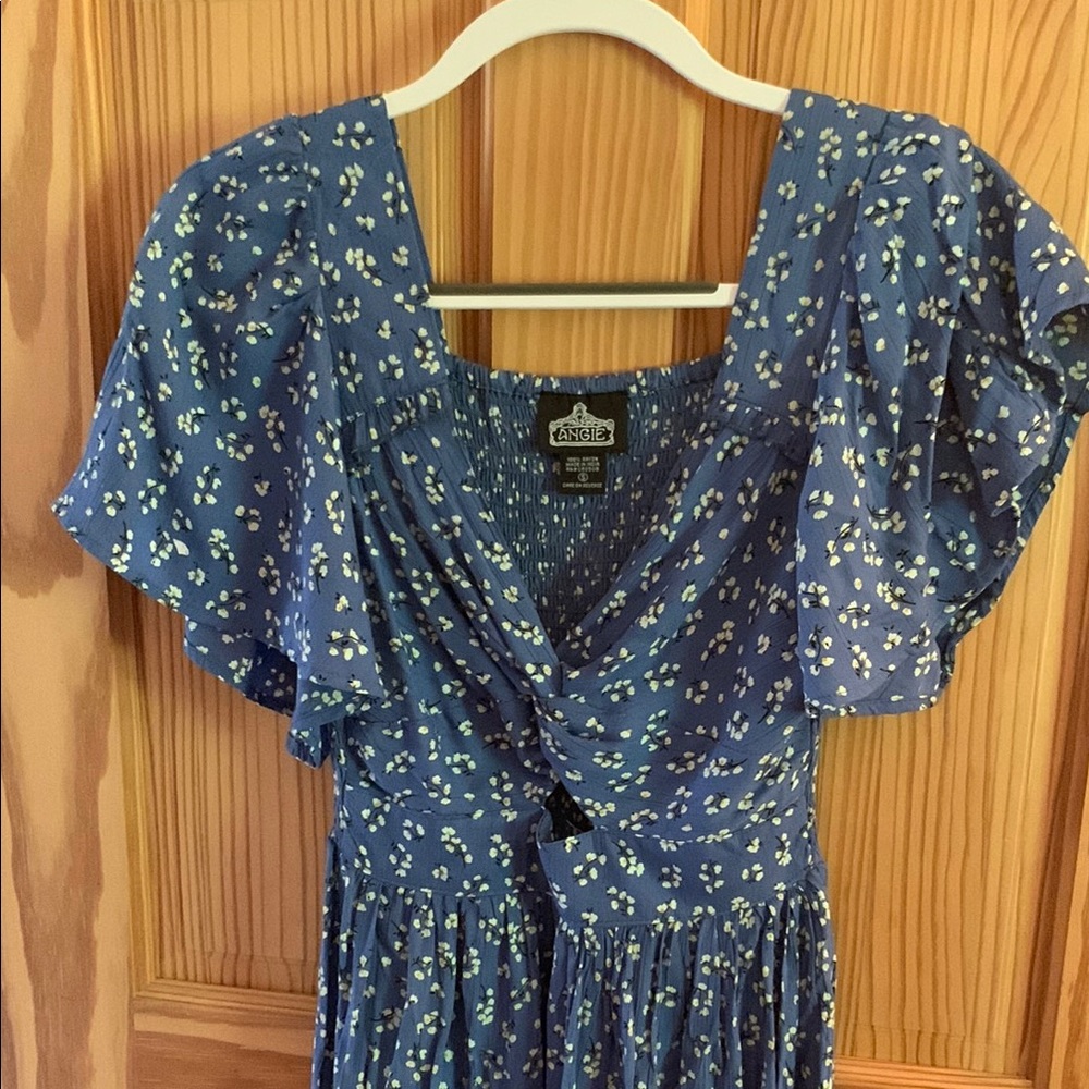 Angie Floral Blue Dress - Picture 2 of 6
